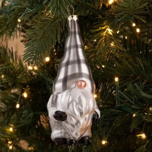 Gnome with Plaid Hat Ornament, NWT